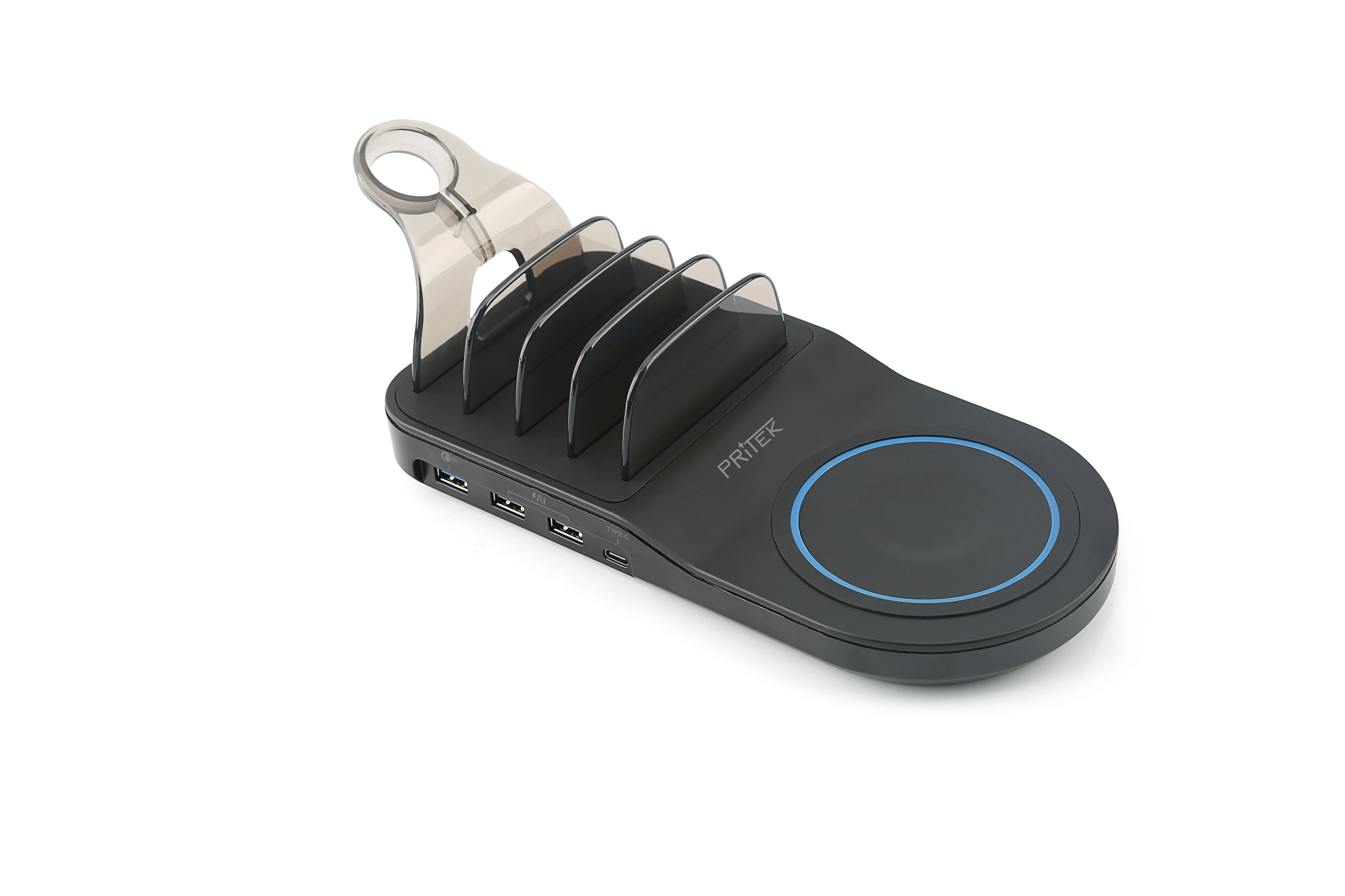 
Multiple Device Fast Charging Station 3 in1 Wireless Charger with QI and ETL Certification 