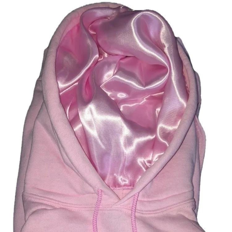 wholesale silk lined hoodie high quality satin lined hoodies