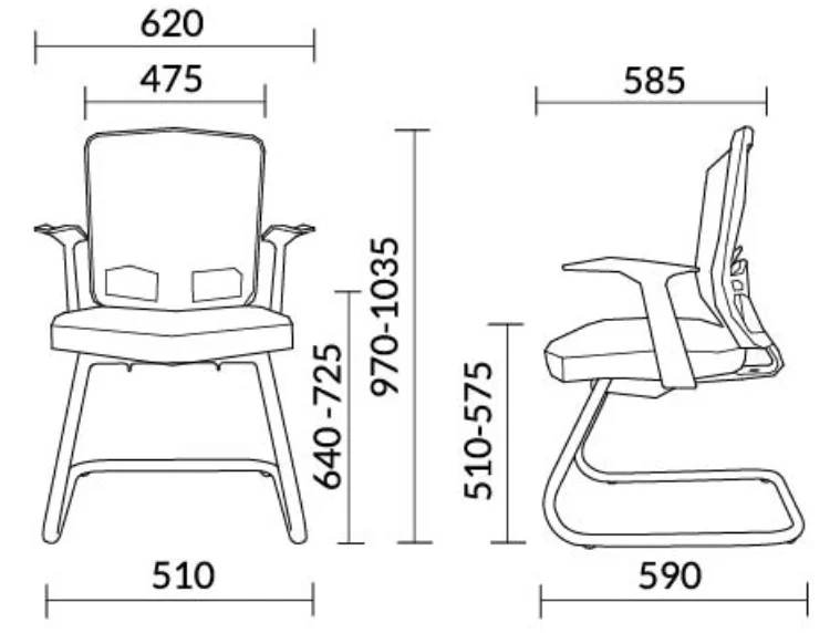 Comfortable Stylish Factory Office Furniture Sigma Mesh Adjustable Lumbar Support Visitor Chairs for Home Office Waiting Area
