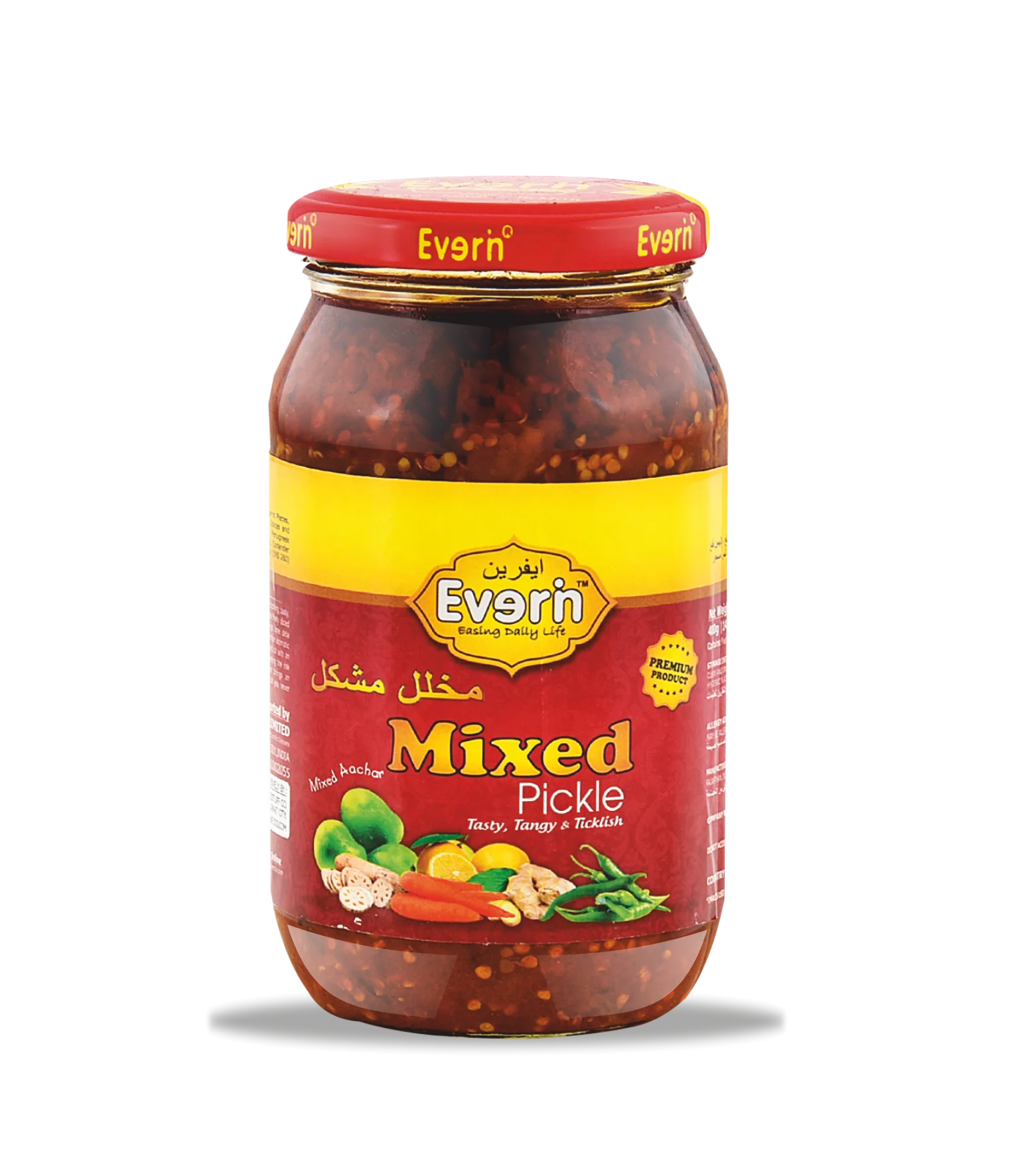 Indian Mixed Pickle 400 g in Glass Jar Mixed Pickled Vegetables