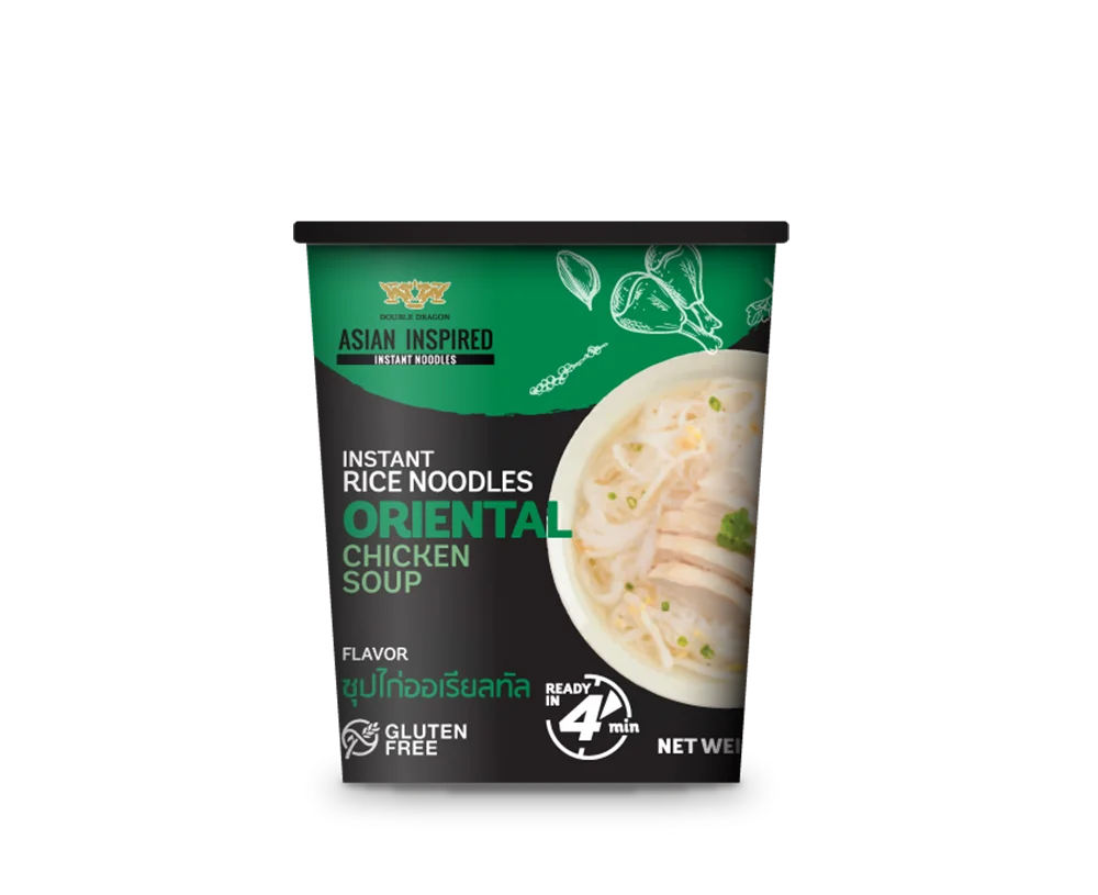 High Quality Double Dragon Brand Instant Noodles 43g cup Oriental Chicken Soup From Thailand