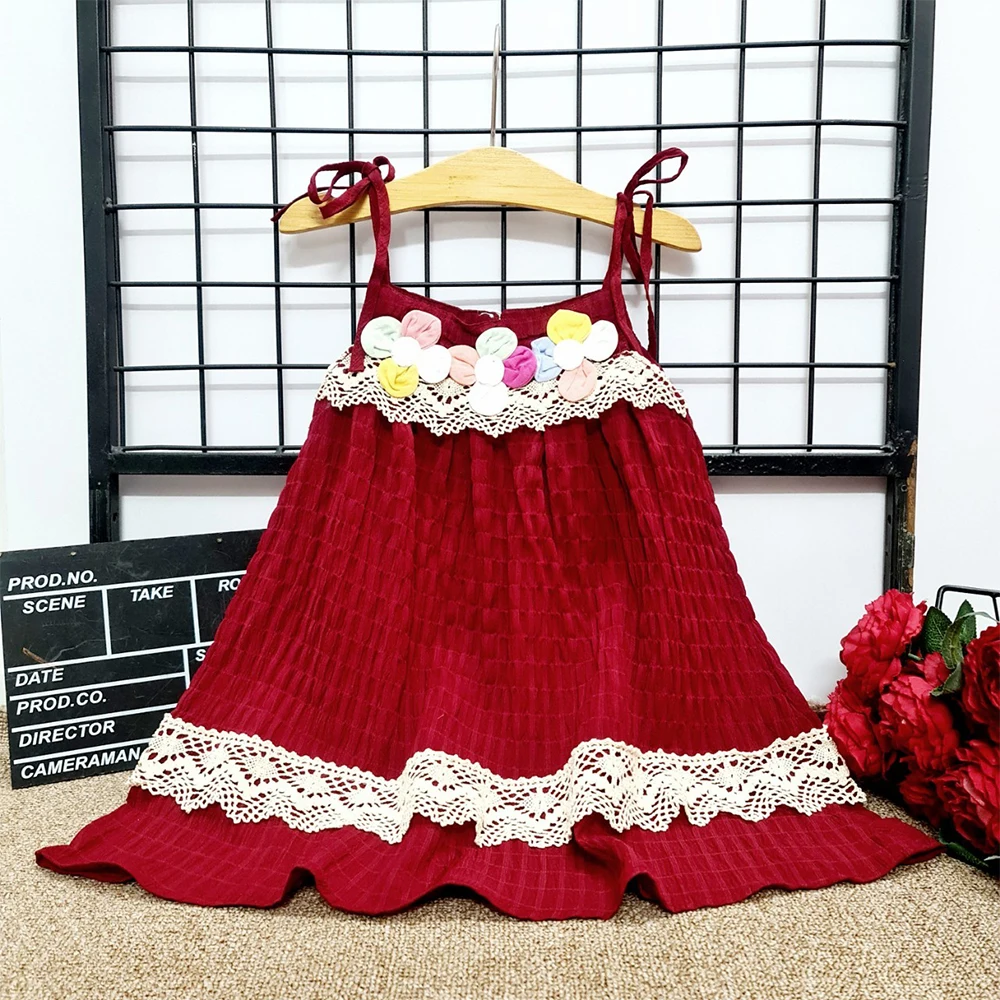 New frock designs cotton girls party dressed for kids clothes girl dress kids made in Vietnam