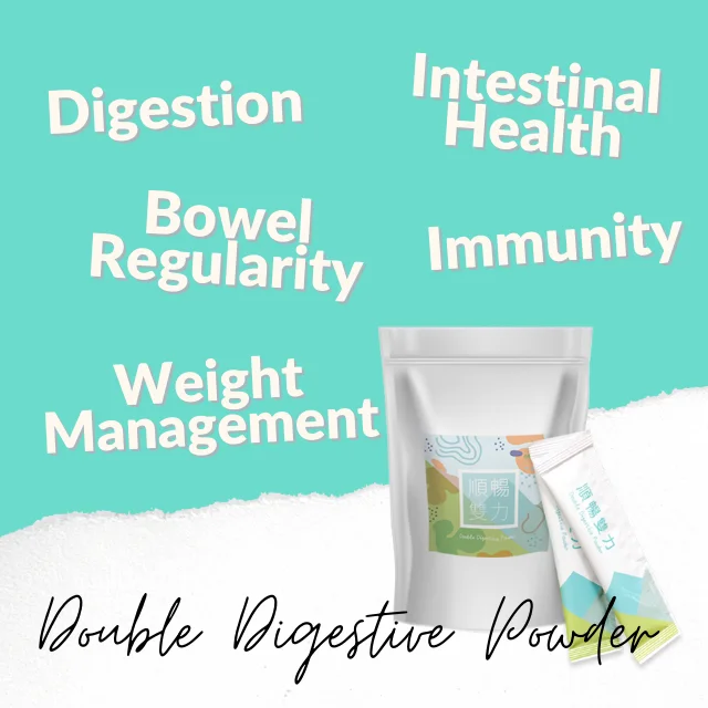 Fiber Prebiotic Probiotic Powder Sachet Intestinal Gut Health, bowel regularity, colon cleanse