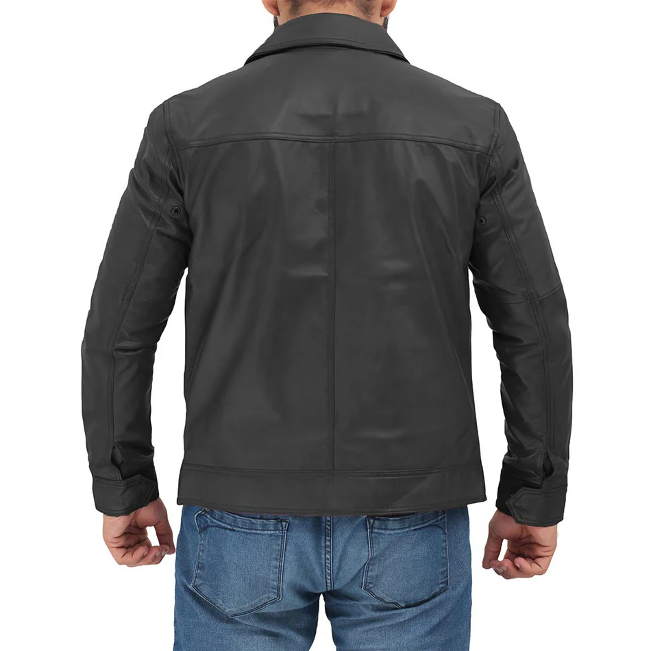 Buy Cheap price Pure 100% Leather Classic Bomber Leather Jacket MEN