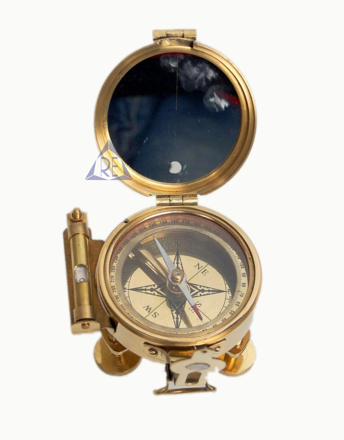 Латунный компас «брюнтон» с подставкой, морской винтажный Рождественский подарок ручной работы, Компас для морских прогулок и походов, 3 дюйма