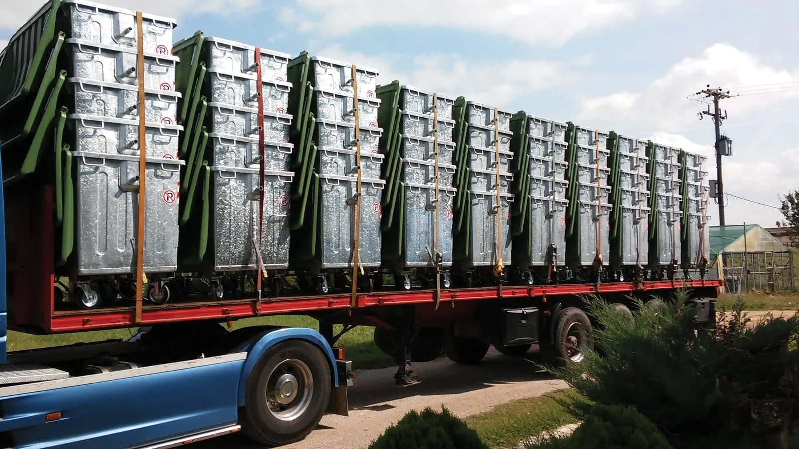 GMP 64 54LT or  64 LT Metallic Double Waste Bin Metallic