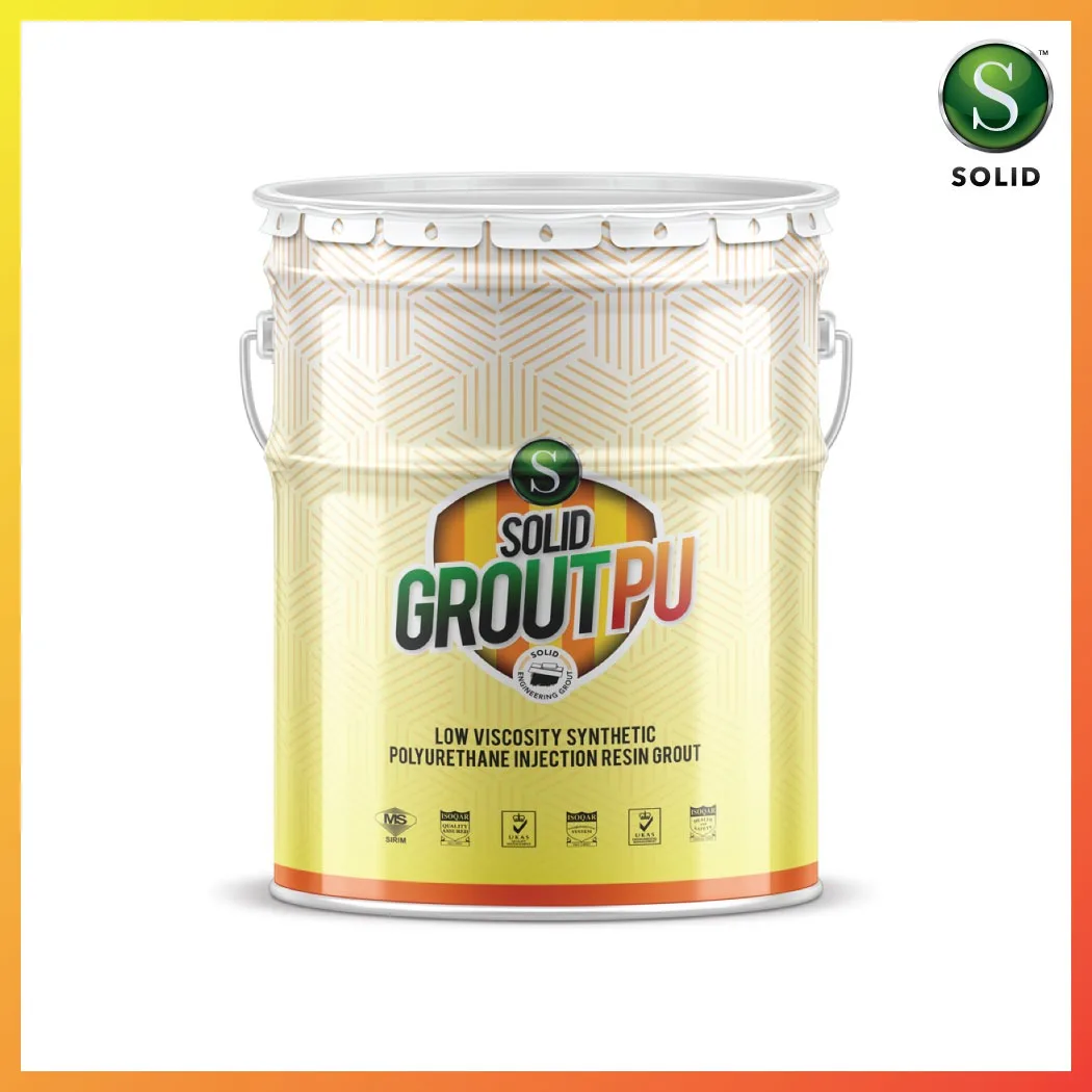
SOLIDGrout PU Mortar and Pestle Wood Low Viscosity Synthetic Polyurethane Injection Resin Grout 