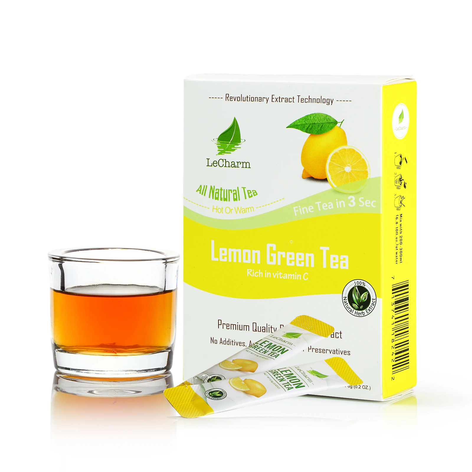 Free Sample Dry Fruit Tea Lemon Green Tea Premium Instant Tea Extract instead of put-on-fat sugar soft drink