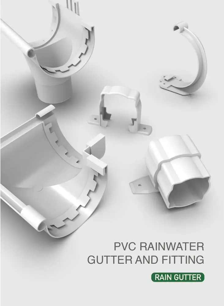 ERA  140MM PVC Rain Water Gutters Fittings Angle Connector with Kitemark Certificate