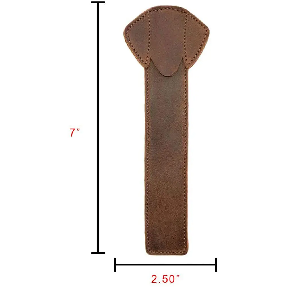 Кожаная Закладка для книг с логотипом на заказ в виде собаки