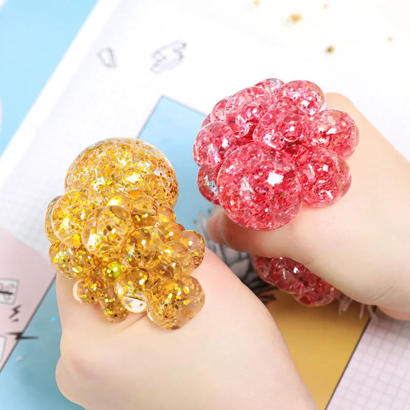 Tiktok celebrity vent useful tool for pressure reduction squeezing small toy silicone stress grape relief ball