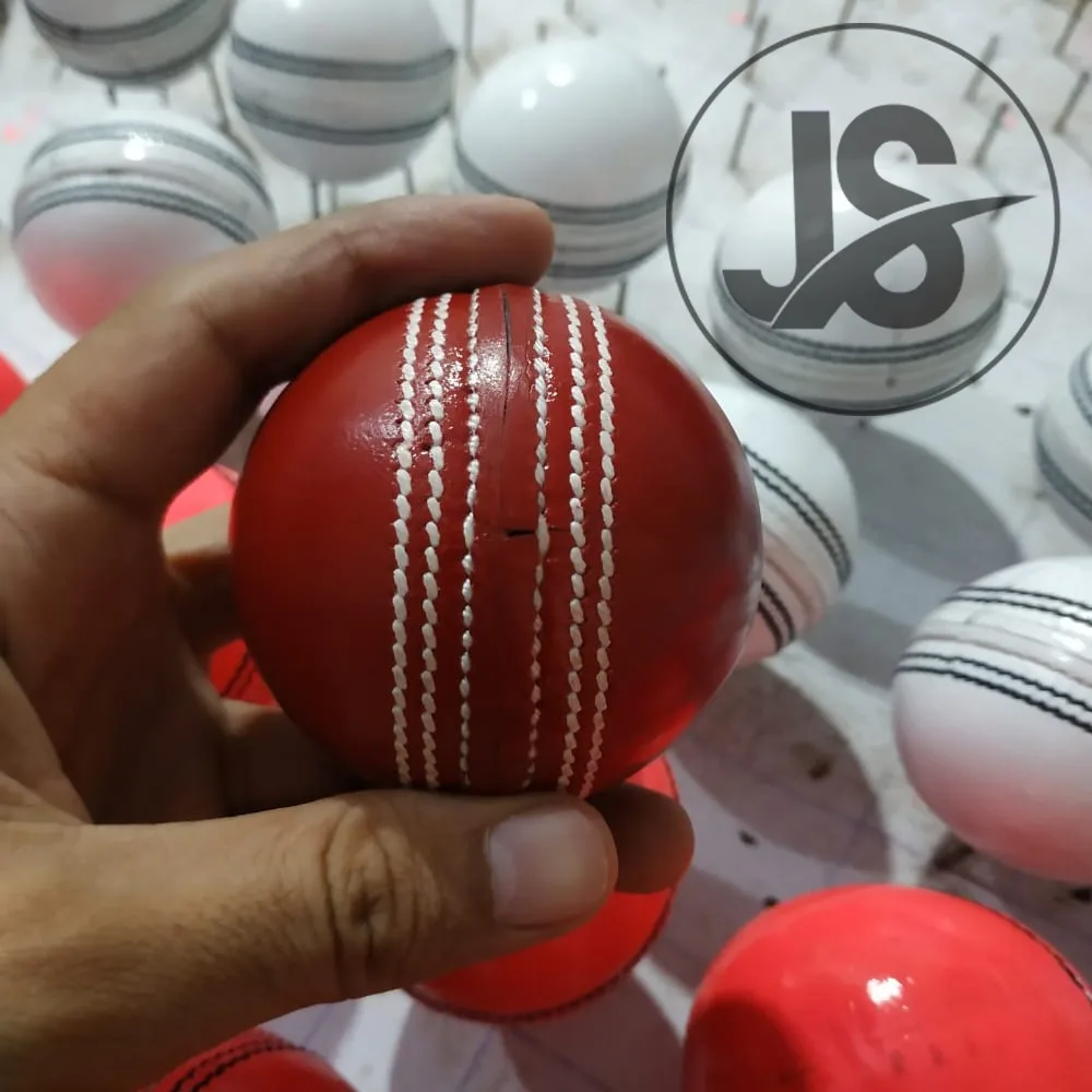 Wholesale Custom Logo Hard Ball Best Quality 50 Overs Leather Bowling Machine Balls Red White Cricket Ball Hand Stitched