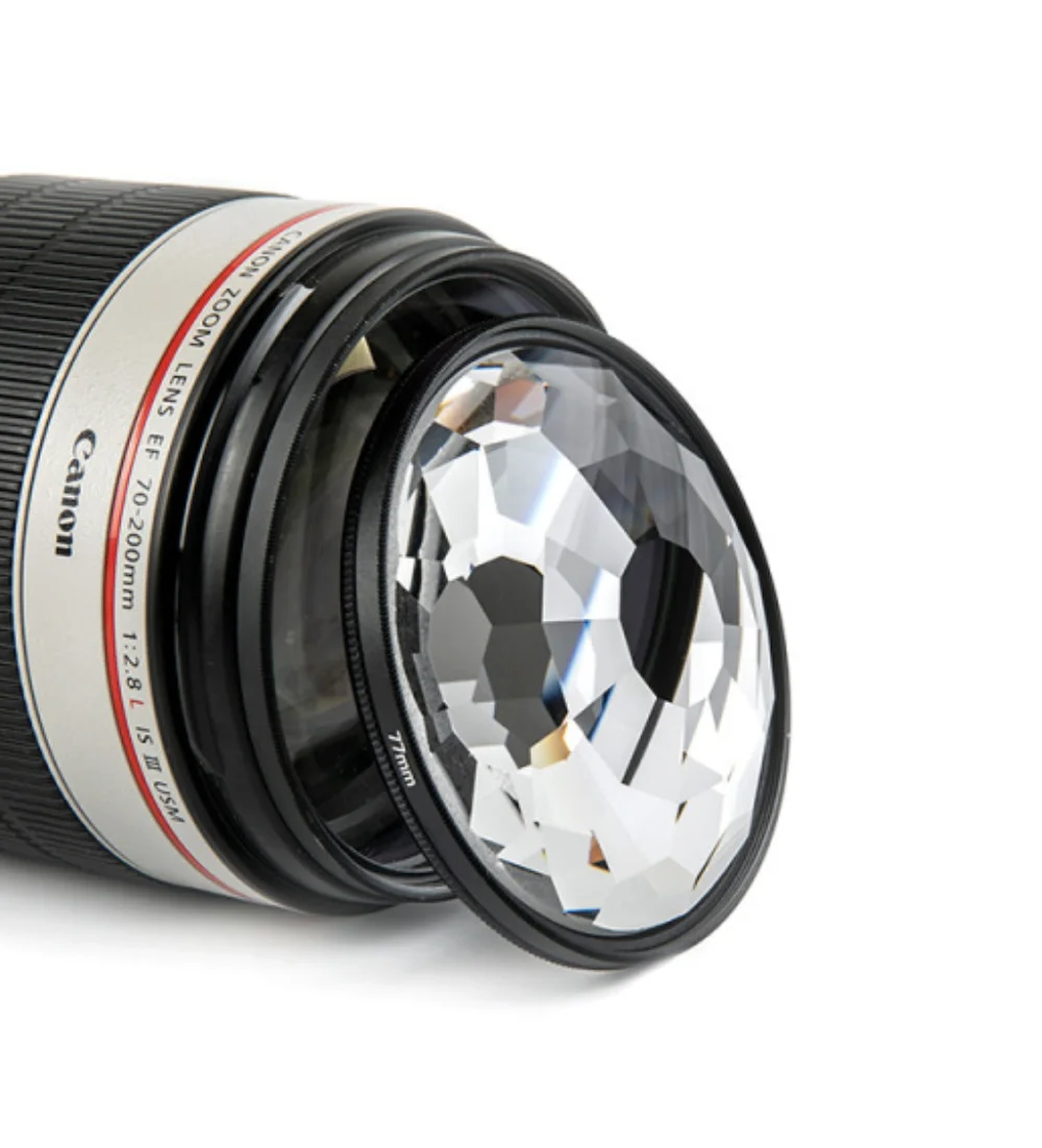 Kaleidoscope Glass Prism Lens Filter Prismatic Effect Filter for Cameras Fractal Filter for Repeated Subjects