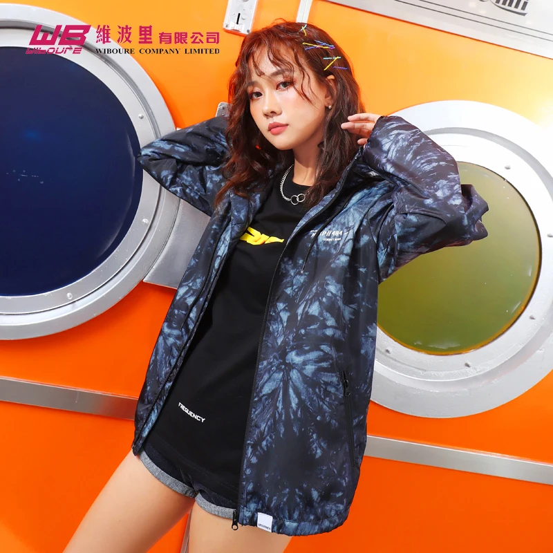 Eco Friendly Cheap price fashionable in stock uniform design maker Polyester digital print dip dye outdoor parka for men