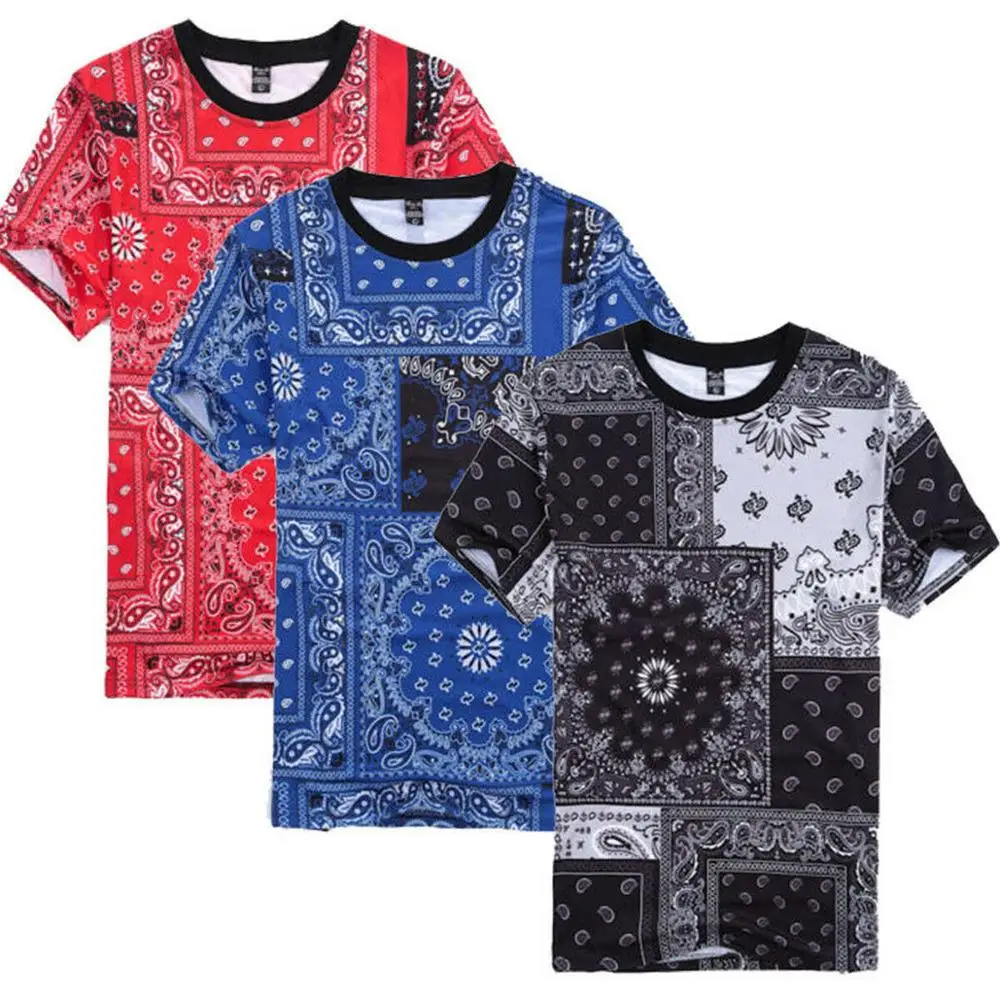 
Bandana t shirt cotton t shirt 3d t-shirt 