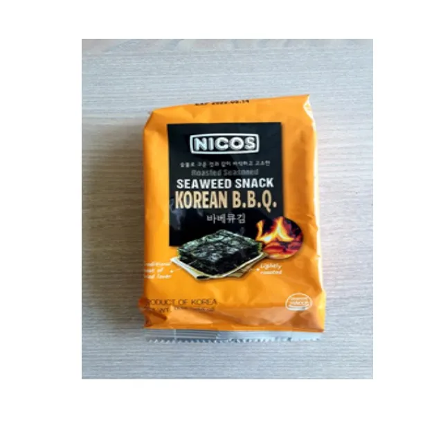 Хрустящие Жареные ароматы барбекю блюдо из морских водорослей Сделано в Корее