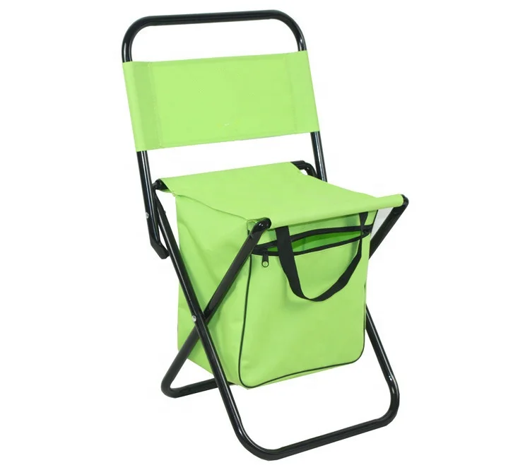 HE-126,Cheapest Folding Camping Chair Stool with Cooler Picnic Bag for Outdoor Fishing Travel Beach BBQ With Customized Logo