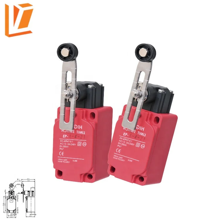 EP-7-1-21 Регулируемый роликовый рычаг Тип водонепропускающие защитные металлические концевой выключатель