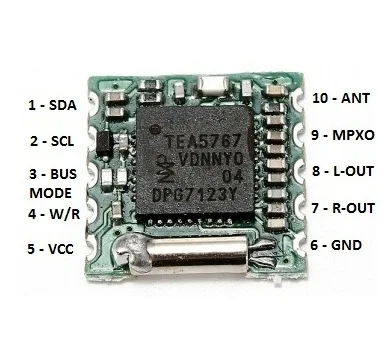 Taidacent High Sensitivity 87.5-108MHz FM Radio Module DIY FM Stereo Radio Learning Module Chip TEA5767 FM Stereo Radio Module