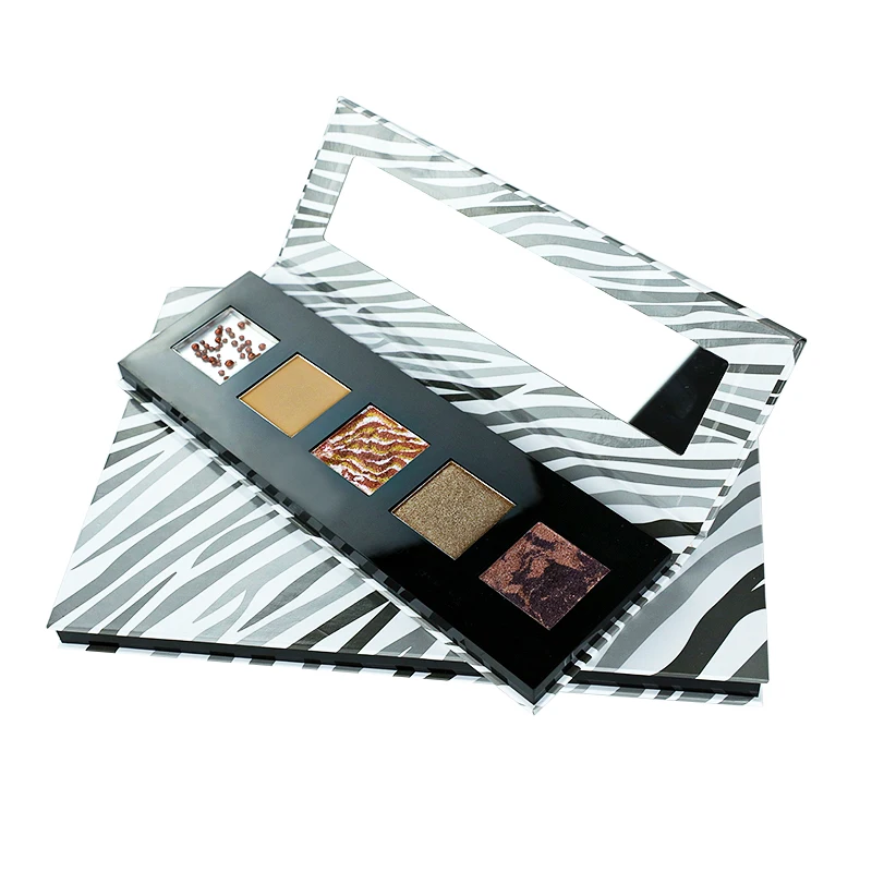 Makeup Eyeshadow Palette With Mirror Widely Use High Pigment 4 Colors Eyeshadow Custom