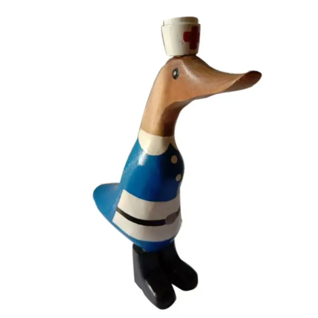 
Nurse Duck Bamboo Beautiful Hand Carved Duck Bamboo Ornament handmade with love by skilled artisans 