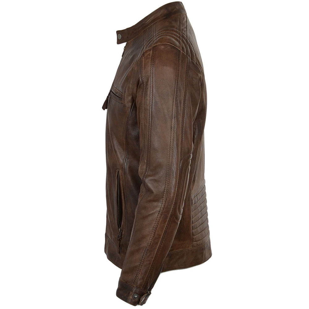 Fashion Men black Lamb Leather Jacket/men leather jackets/Pakistan leather jackets