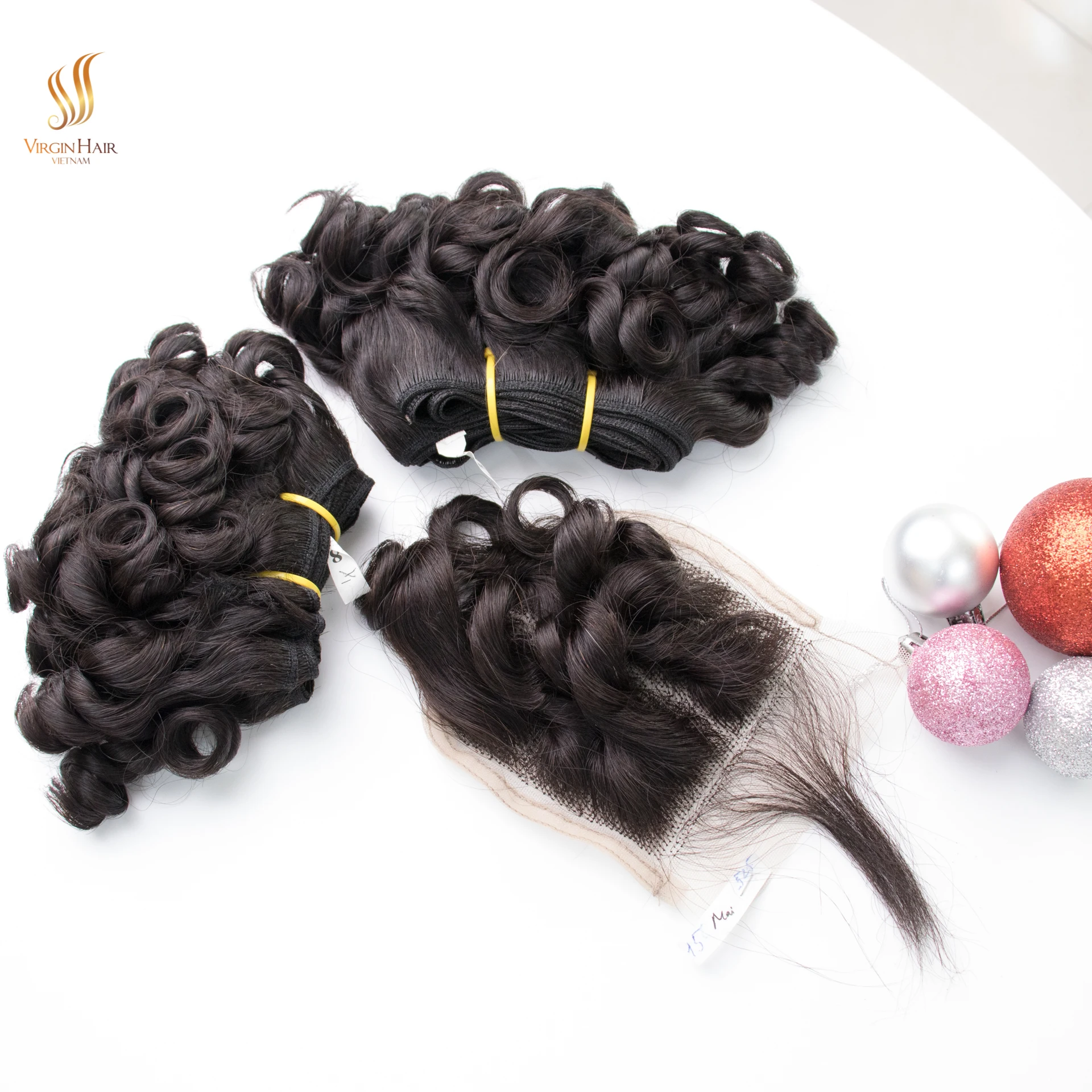 FUNMI Lace Closure Frontal HD Lace Full Cuticle Aligned Hair 100gr Per Bundle 100% High Quality Vietnamese Human Hair