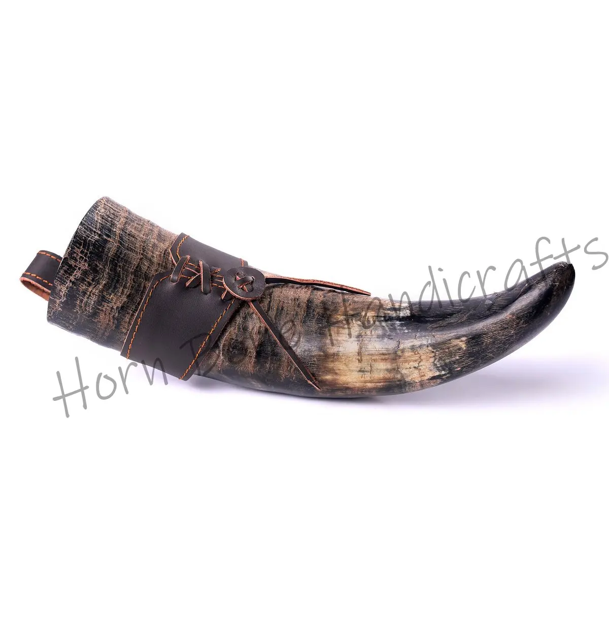 Real 100% Natural Best Quality of Viking Drinking Horn With Leather Holder Authentic & Food Safe Cup No Leaks Norse Drinking