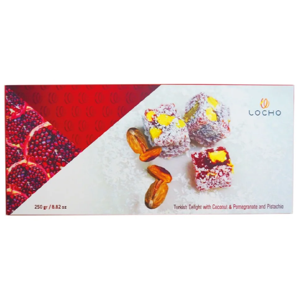 
Multi-Colored Sweet Pomegranate & Pistachio And Vanilla & Pistachio Low-Sugar Marshmallow Candy 