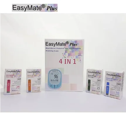 Акция по сниженным ценам 4 в 1 EasyMate Plus (глюкоза крови/холестерин/Мочевая Кислота/гемоглобин)