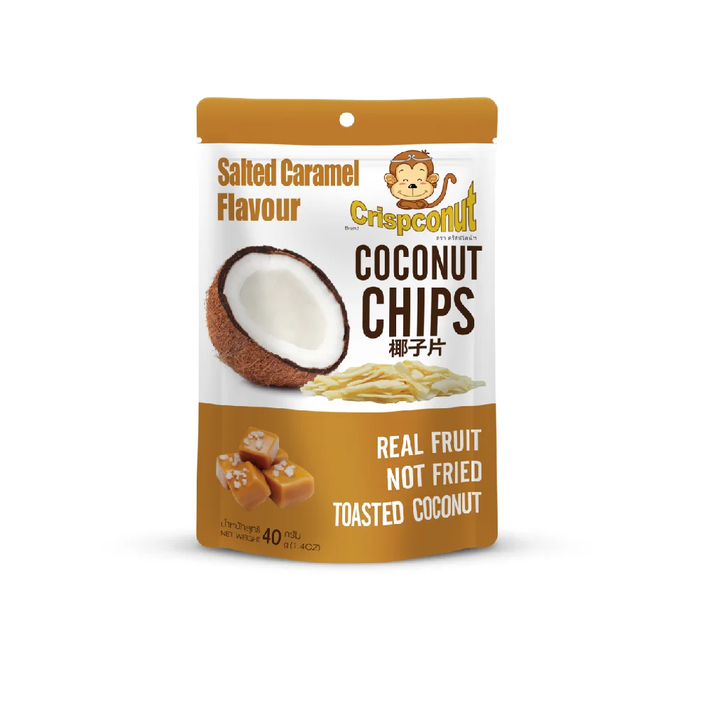 Caramel Flavour Coconut Chips Crispconut From Thailand
