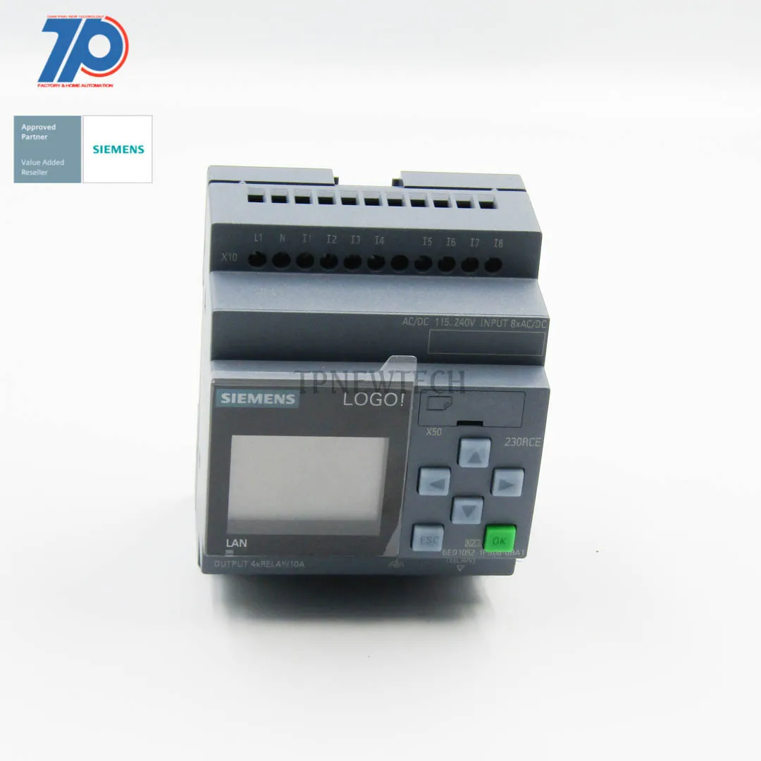 Программируемый логический контроллер 6ED1052-1FB08-0BA1 с логотипом Siemens 12 до 24 В постоянного тока программируемый