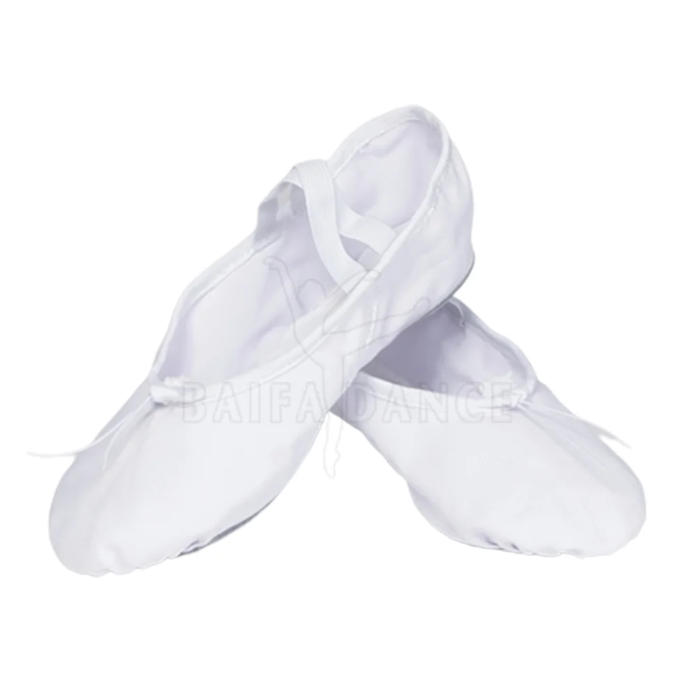 2021 Professional Canvas Ballet Dance Toe Shoes Flat Pointe Shoes With Elastic Opening For Girls