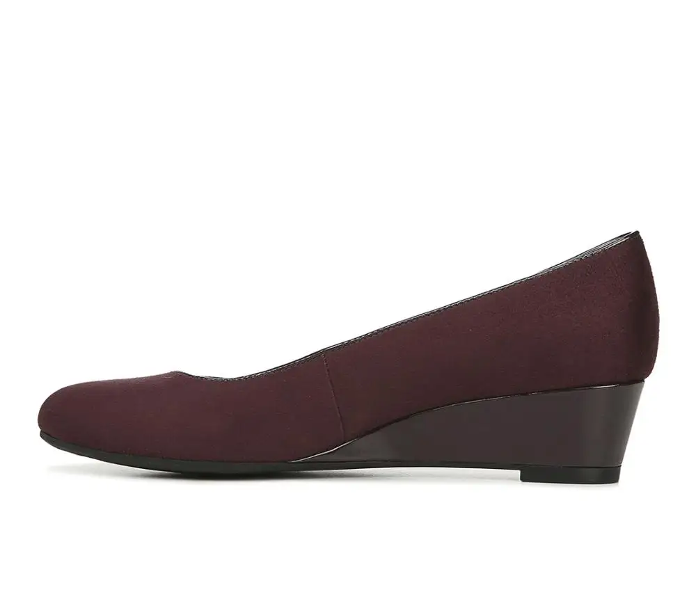 women fancy handmade suede design round toe ladies mid heels wedges sandals shoes (LAJWG0038)