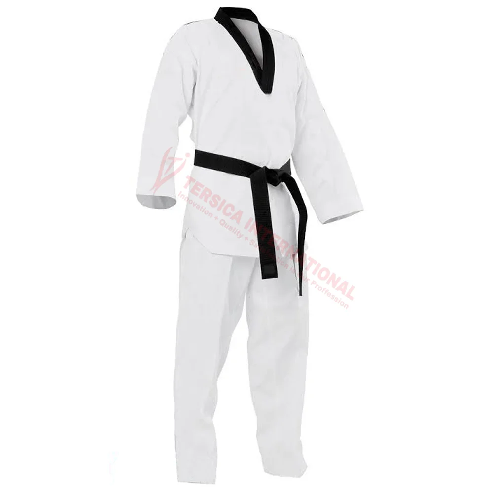 Martial Arts Taekwondo Uniform In Blue Color / 100% Cotton Fabric Taekwondo Uniform