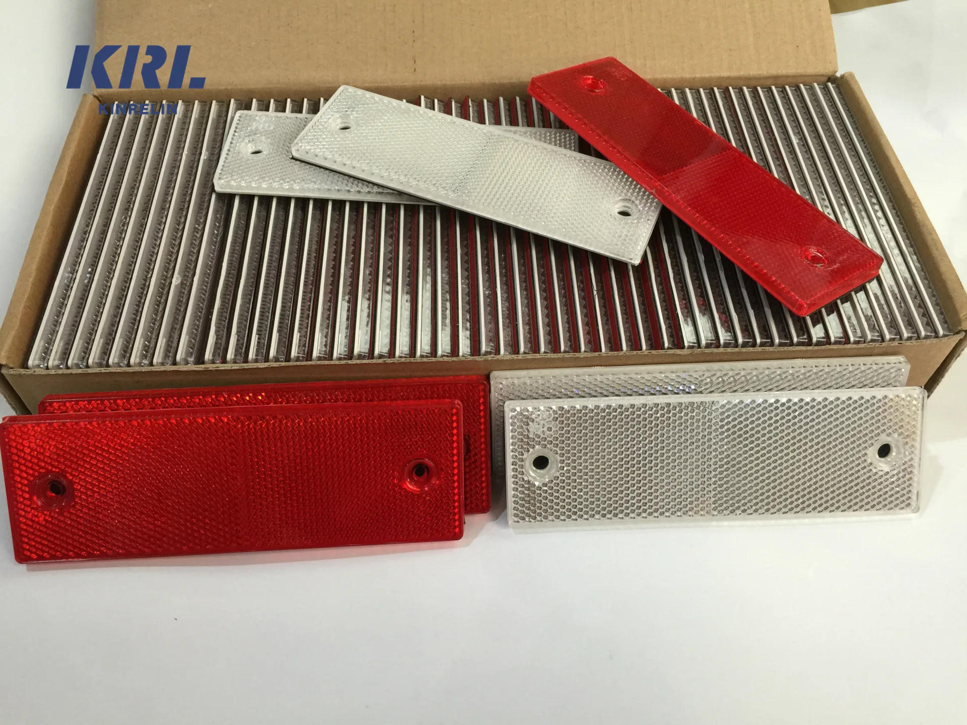 Warning Rectangular Trailer Truck Light Reflectors Adhesive Light Mount Sticker