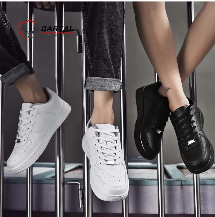 
Men Casual Shoes Leather Flat Shoes Lace-Up Top Sneakers Breathable Sustainable Male Shoes 