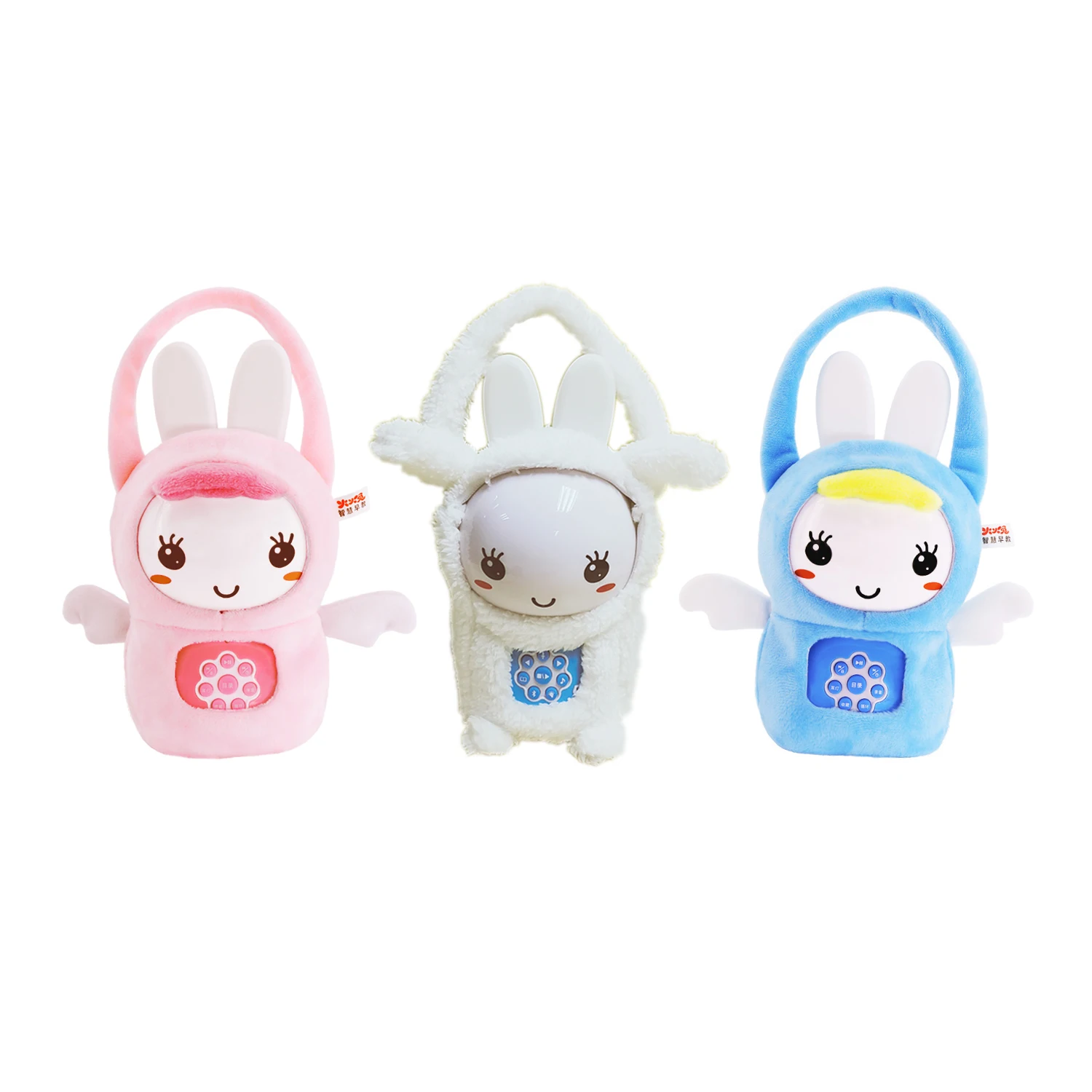2021 Hot Sales 100% Soft Electric Story Machine Carry Cartoon Kids Toys Plush Bags for Child