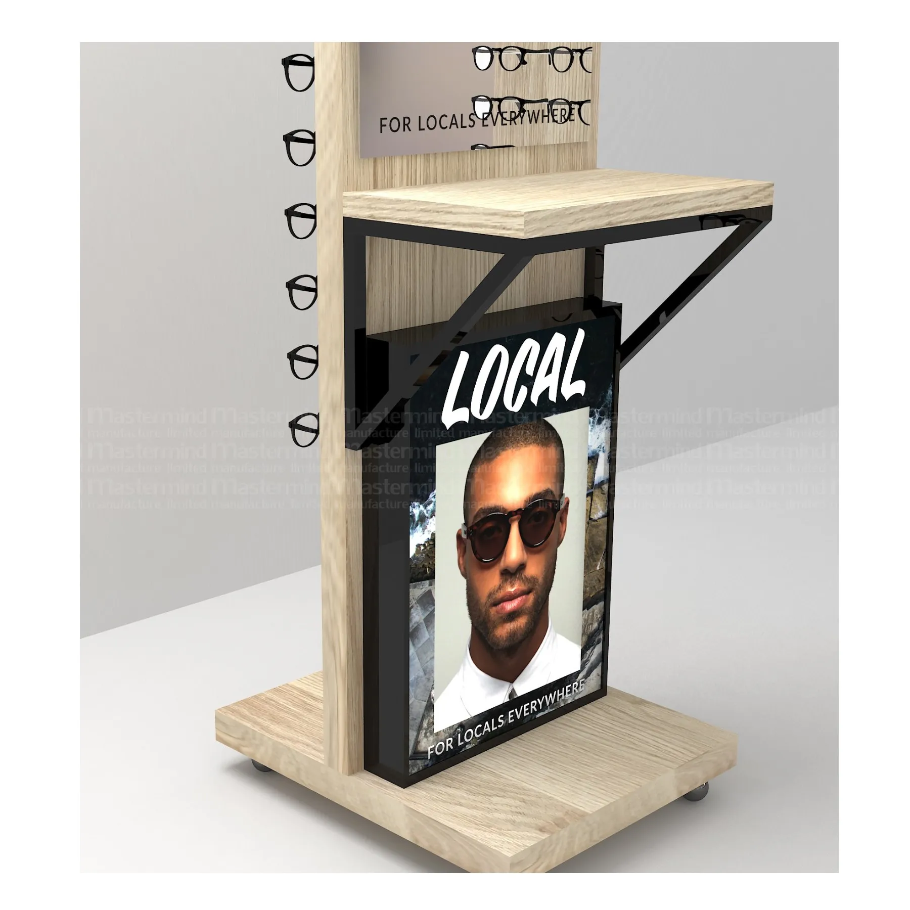 Freestanding Rotating Eyewear Sunglasses Optical Glasses Display Racks Stand Retail Fixtures Tower Supermarket Shelves for Shop