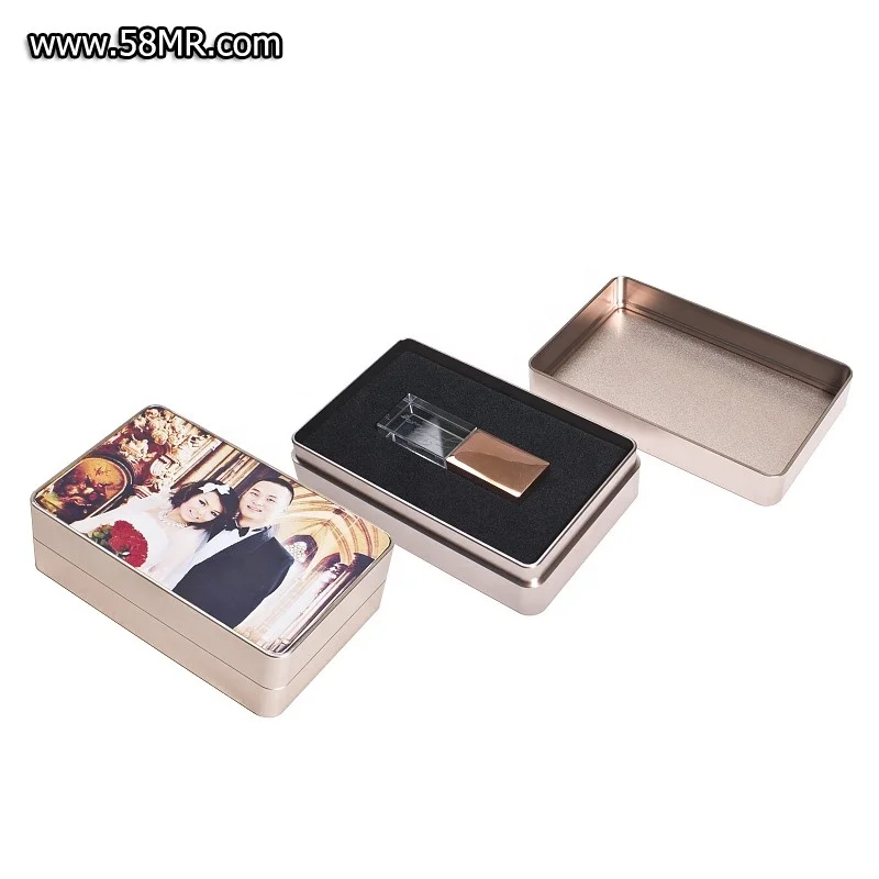 wedding USB flash drive stick metal USB packaging box