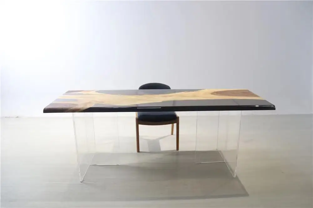  Прямая Заводская поставка твердая древесина из смолы для домашнего использования обеденный стол плита с особым дизайном