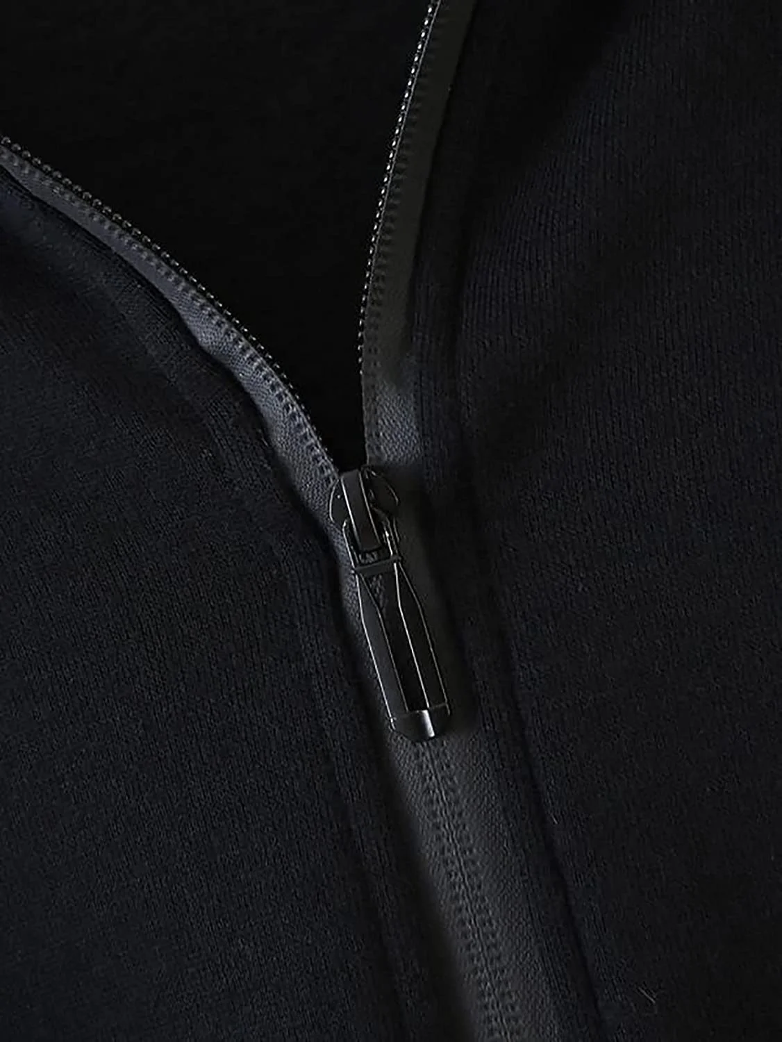 Black Zipper Hoodie