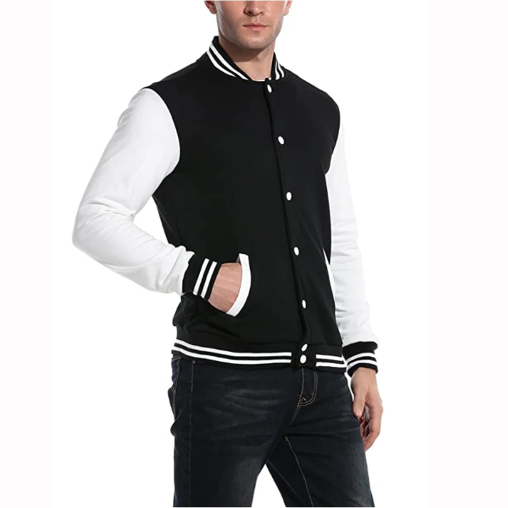 Mens Custom Wholesale Slim Fitting Fashion Baseball/Sports/Letterman/Bomber Buttons Style Varsity Jackets By ZTC