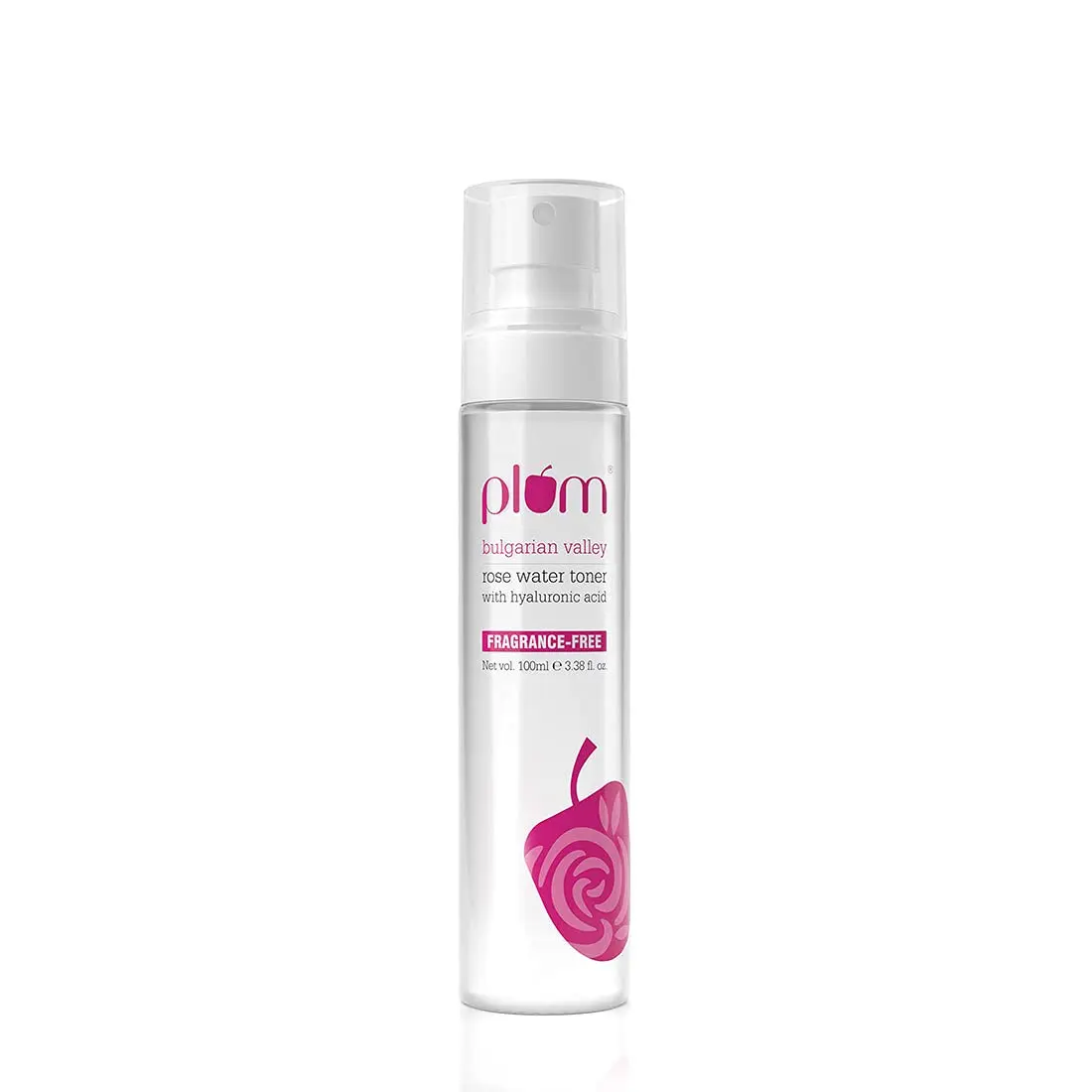 Plum Bulgarian Valley Rose Water Toner Best for daily use With Hyaluronic Acid & Rose Extracts 100% Natural Rose Fragrant-100 ml