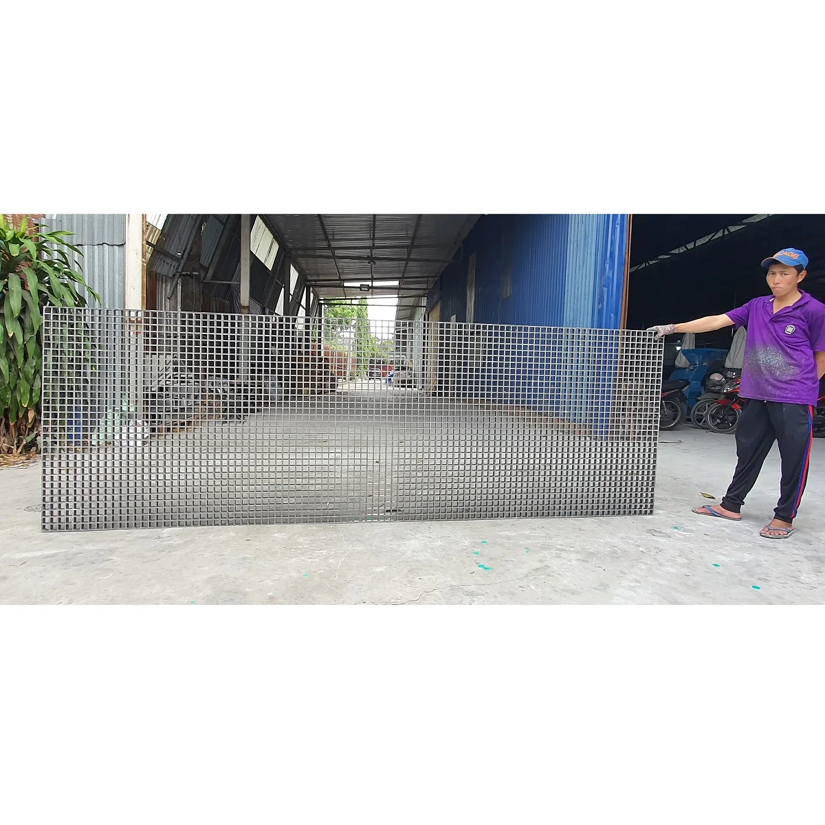 50  - 100 kg Acid Resistant Molded Anti-slip Flame Retardant Composite Grating FRP Gray