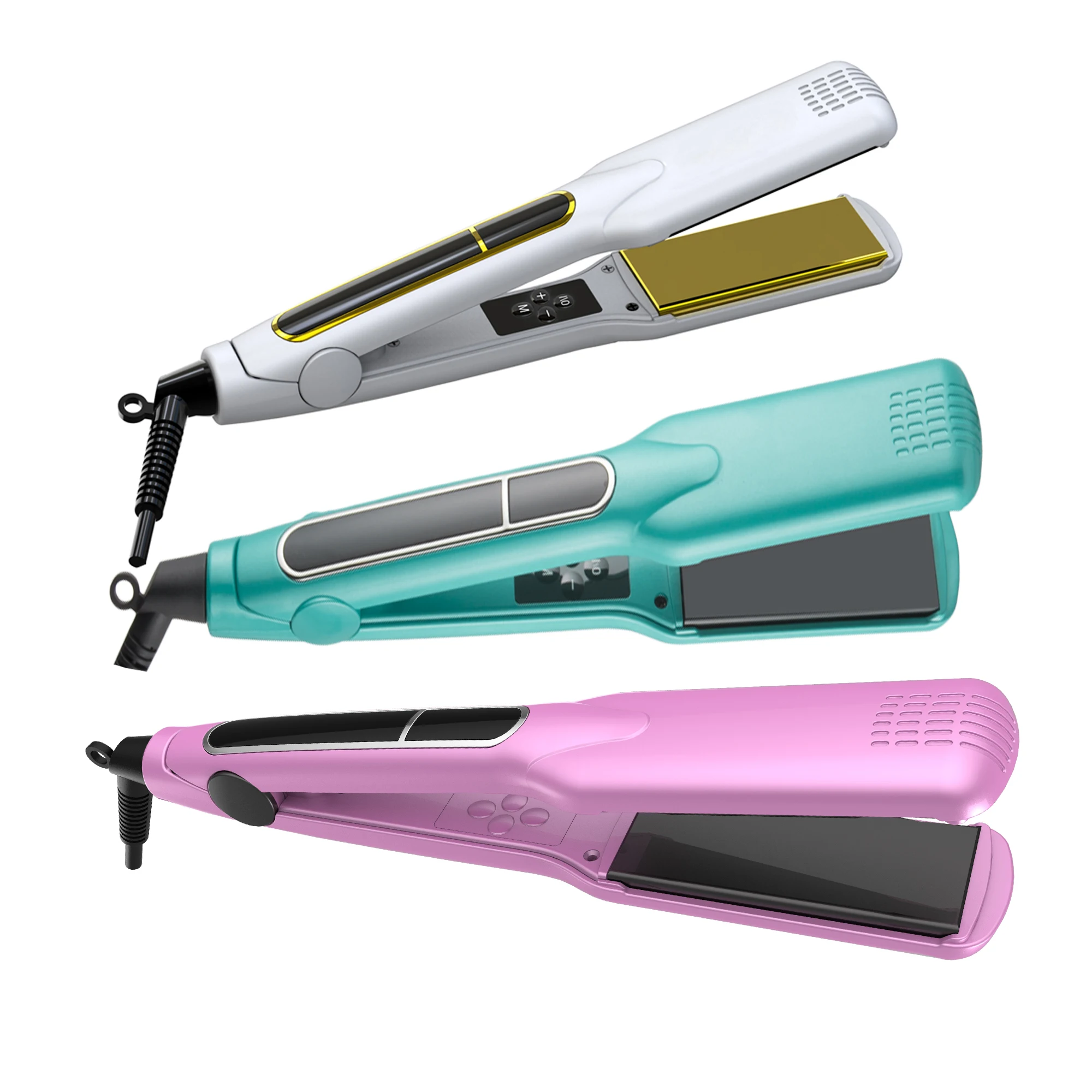 Factory titanium flat irons 3D floating plate professional Hair Straightener