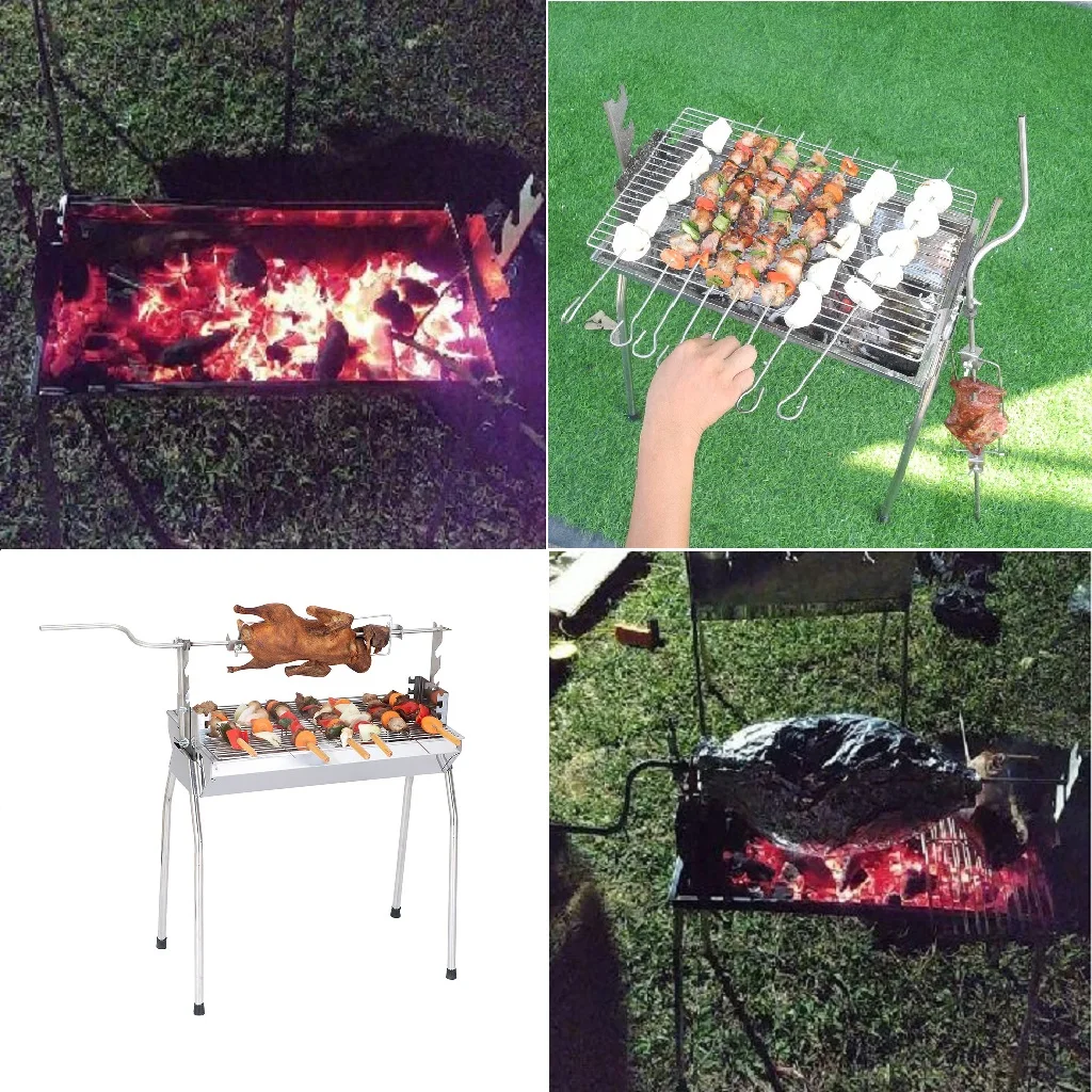 Горячая Распродажа качественный вращающийся гриль для барбекю на древесном угле из нержавеющей стали сделано в Вьетнаме