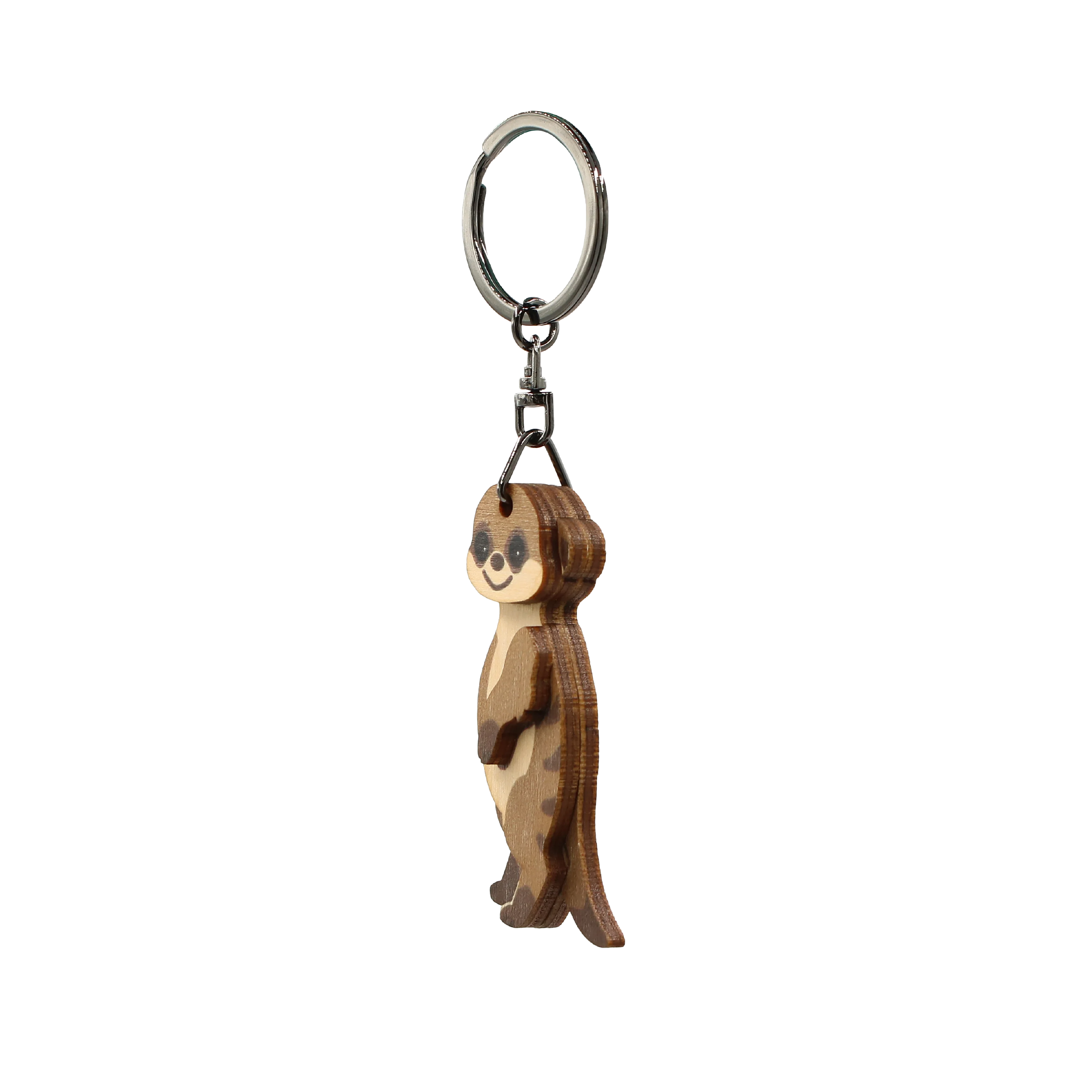 Perfect Souvenir Gift Meerkat Cute Animal Wood Keychain Custom Wooden Souvenir