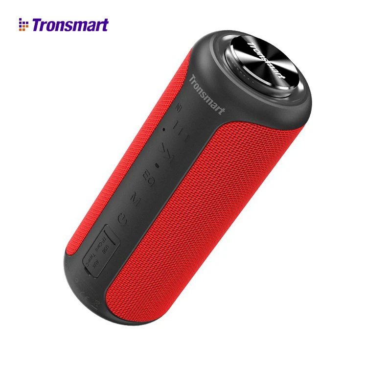 Tronsmart T6 Plus Upgraded Edition Blue tooth 5.0 Portable Speaker with Up to 40W Power 360 Degree Sound IPX6 NFC - Red