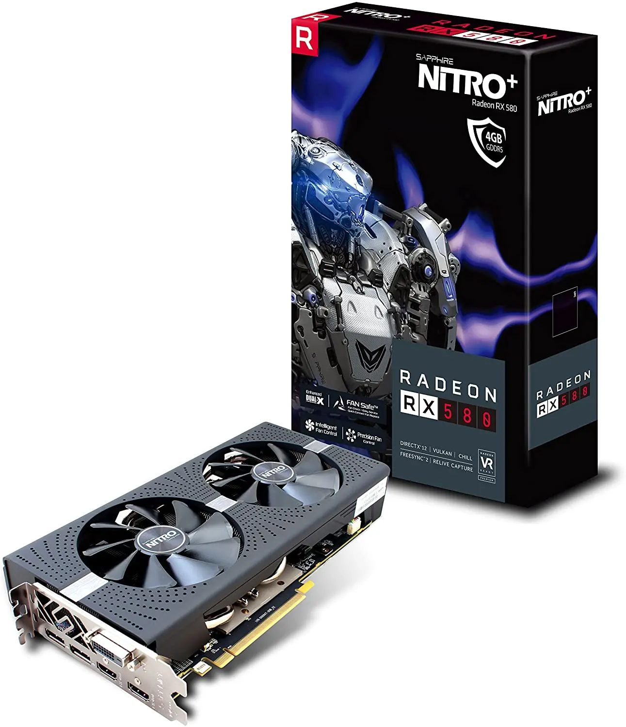 Видеокарта S. apphire R. adeon N _ ITRO Rx 580 8 гб GDDR5 256 бит
